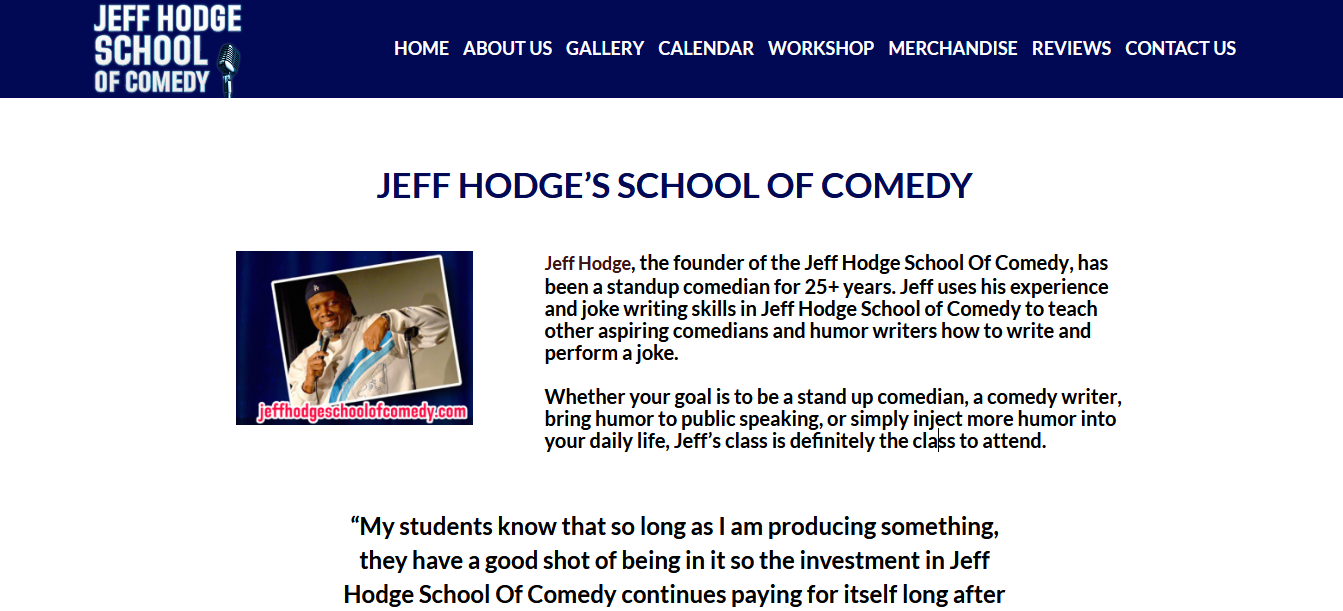 Jeff Hodge’s School Of Comedy